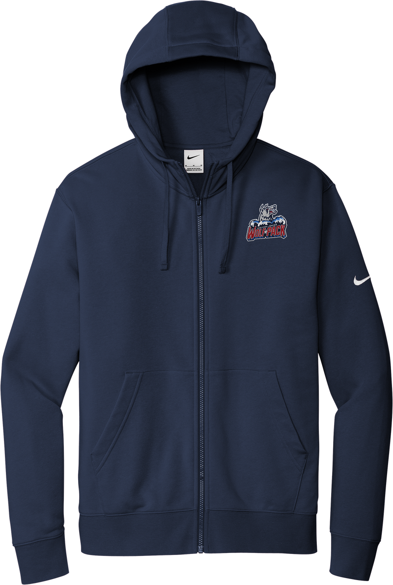 Hartford Jr. Wolfpack Nike Club Fleece Sleeve Swoosh Full-Zip Hoodie