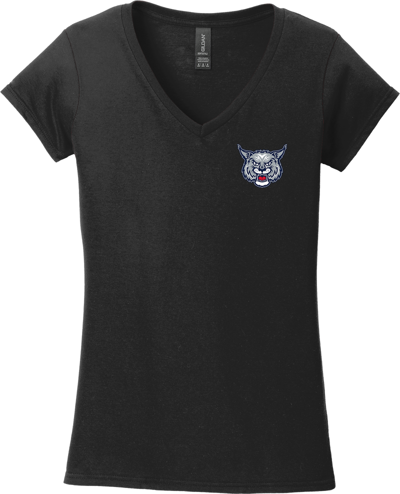 CT Bobcats Softstyle Ladies Fit V-Neck T-Shirt