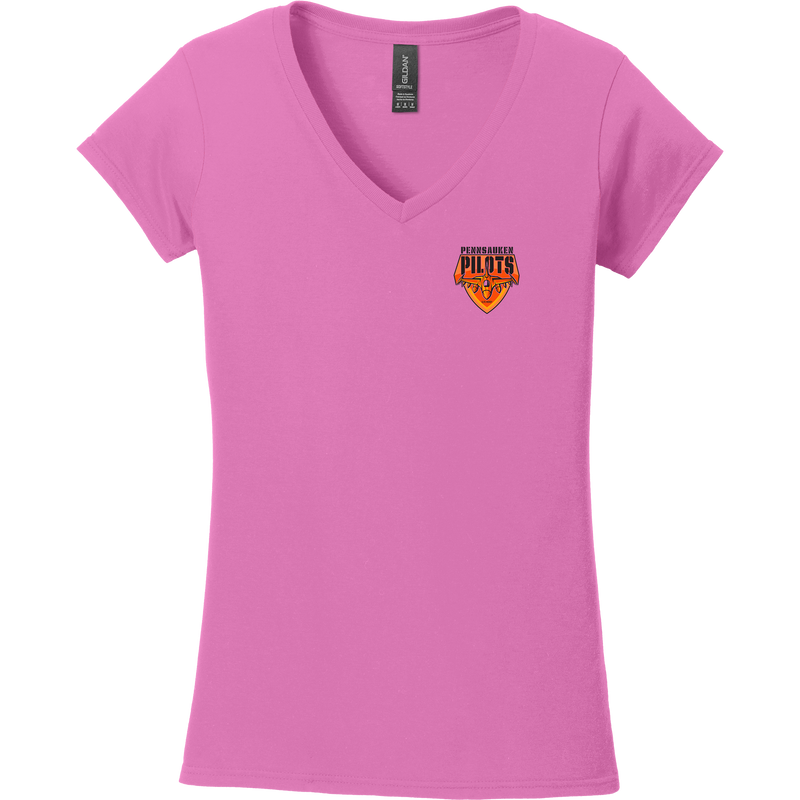 Pennsauken Pilots Softstyle Ladies Fit V-Neck T-Shirt