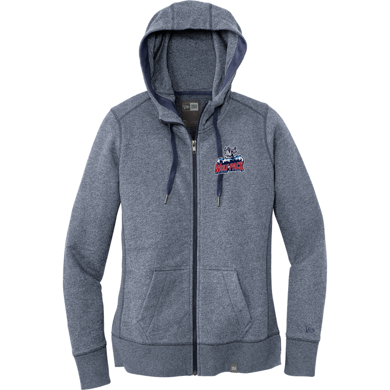 CT Wolfpack South New Era Ladies French Terry Full-Zip Hoodie