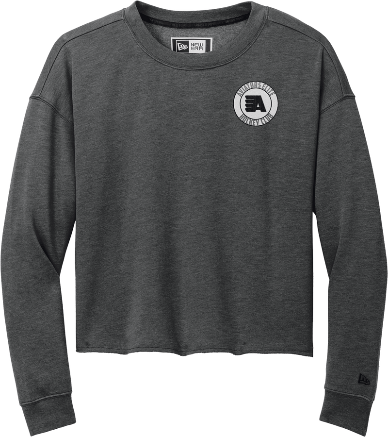 Aspen Aviators New Era Ladies Tri-Blend Fleece Crop Crew