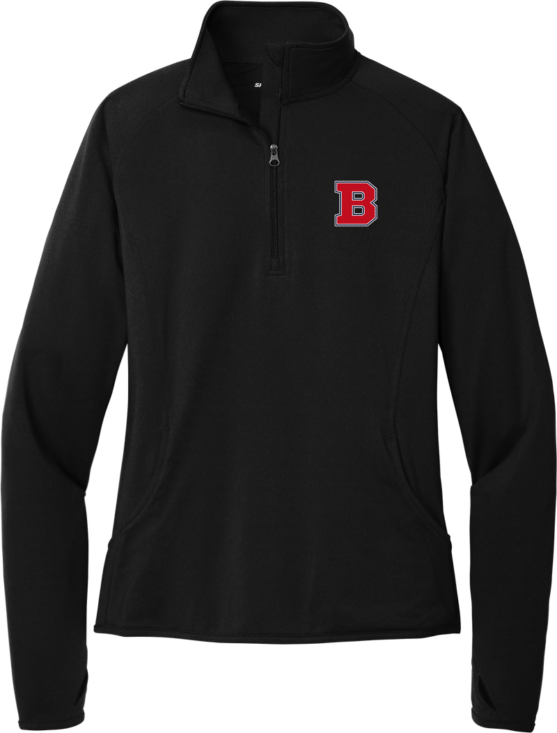 CT Bobcats Ladies Sport-Wick Stretch 1/4-Zip Pullover