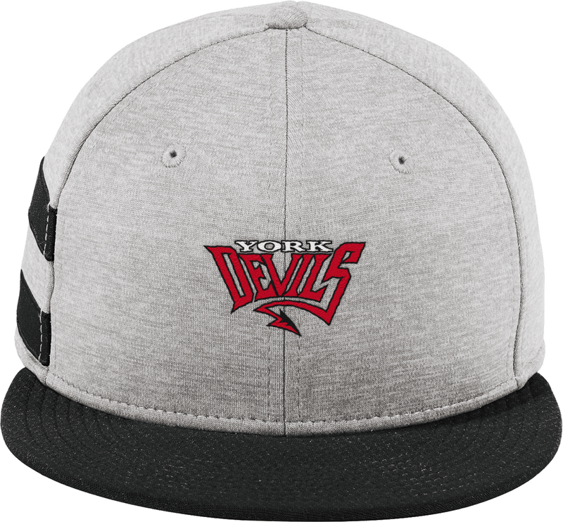 York Devils New Era Shadow Heather Striped Flat Bill Snapback Cap