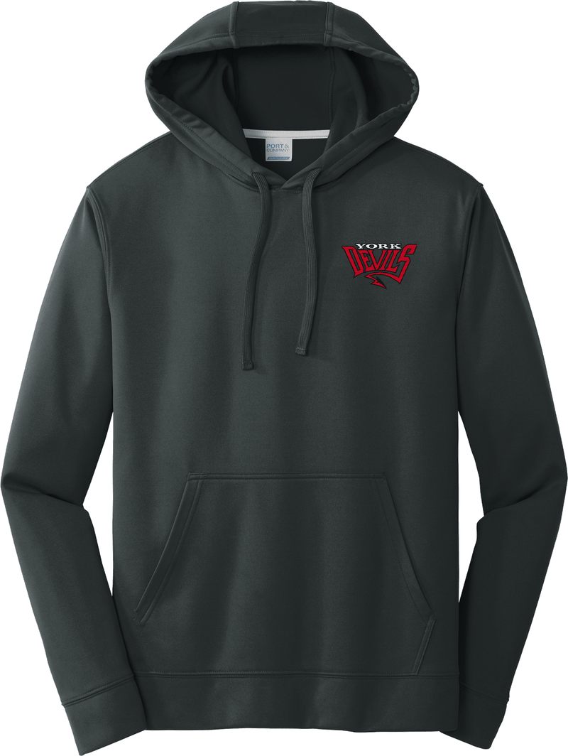 York Devils Performance Fleece Pullover Hooded Sweatshir