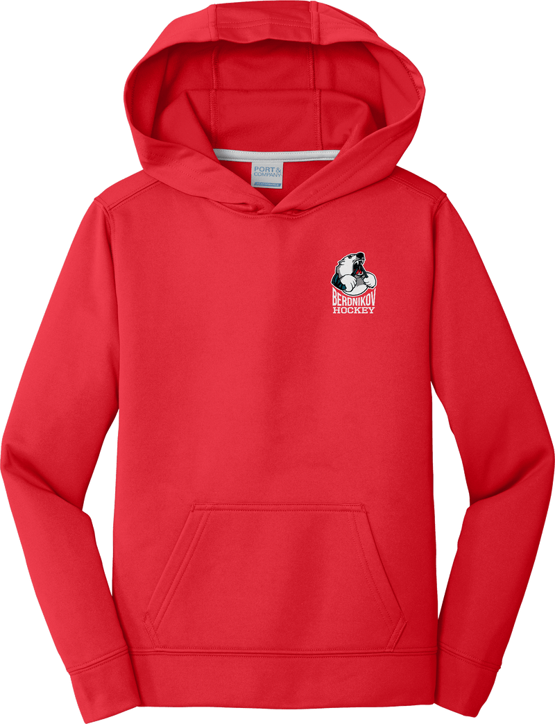 Berdnikov Bears Youth Performance Fleece Pullover Hooded Sweatshirt