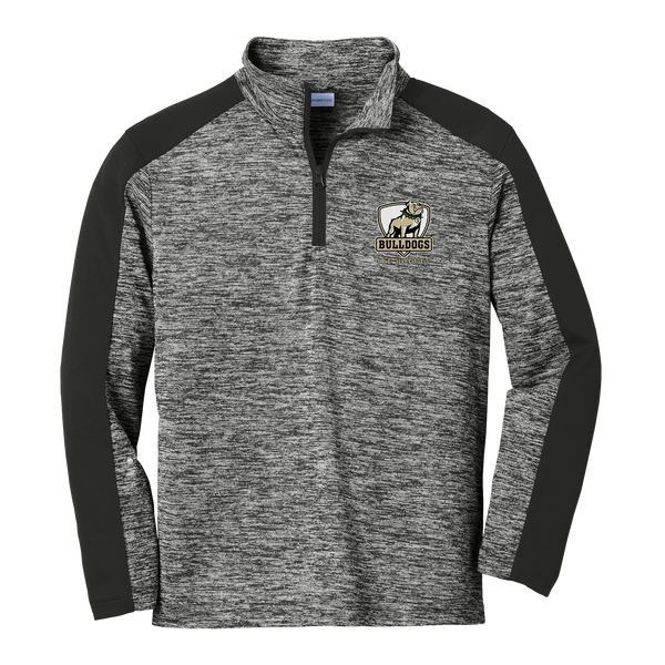 HVM Bulldogs Youth PosiCharge  Electric Heather Colorblock 1/4-Zip Pullover